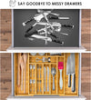HOMESTEAD Drawer Organizer Kitchen Utensils - Silverware Drawer Organizer Tray, Bamboo Drawer Dividers Expandable for Kitchen, Bedroom, Office and Cosmetics 8-10 Compartments